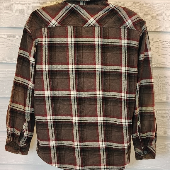DICKIES LG 42-44 100% COTTON FLANNEL WORK SHIRT GRUNGE DISTRESSED FALL WINTER - Picture 8 of 9